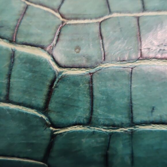 Dooney and Bourke Green Crocodile-Embossed Barrel Bag - Picture 4 of 12